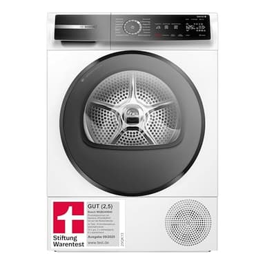 Bosch WQB245B40, Stiftung Warentest GUT (2,5)*, Serie 8 Smarter Wärmepumpentrockner 9 kg, AutoDry Sensorgesteuerte Trocknung, SmartDry Programmautomatik, LED-Display, Selbstreinigender Kondensator