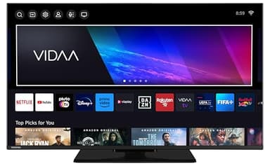 Toshiba QLED Fernseher 40 Zoll Smart TV VIDAA 40QV3F63DDZ Full HD Fernseher, HDR TV mit integriertem Triple-Tuner, schwarz