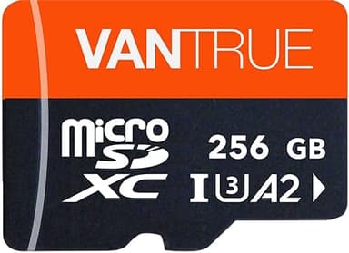 VANTRUE 256GB microSD Speicherkarte, UHS-I U3 4K, inkl. Adapter, Kompatibel mit Dashcam, Smartphone, Tablet, Action Camera und Überwachung Kamera (256G)