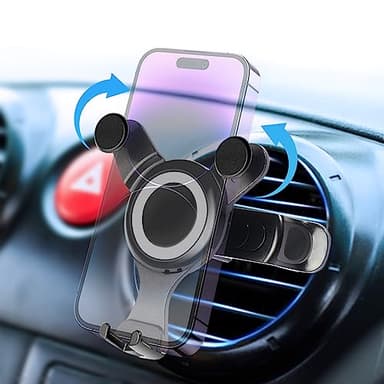 KOYILTD Handyhalterung Auto für Runde lüftungen Kratzschutz KFZ Handy Halterung für Mercedes-Benz A/B/C/E/S smart 451 453 Mini-Cooper FIAT 500 Ibiza