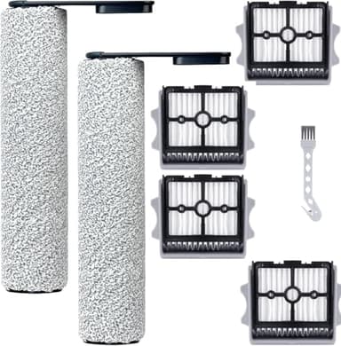 YYDSLEE Zubehörset für Tineco Floor One Stretch S6/S7 Stretch Ultra/Switch S6 Nass und Trockensauger Ersatzteile 7 Stück Zubehör 2 Bürstenrolle + 4 Filter Ersatzteile + 1 Reinigungsbürste