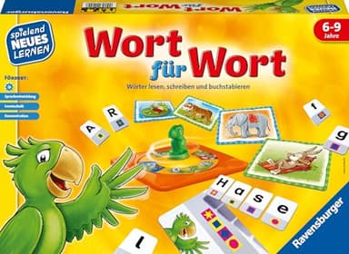 Ravensburger 24955 - Wort für Wort - Spielen und Lernen für Kinder, Lernspiel für Kinder von 6-9 Jahren, Spielend Neues Lernen für 1-4 Spieler