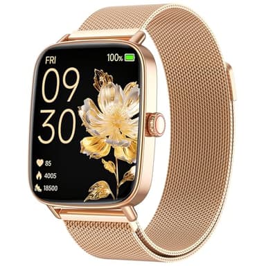 Smartwatch Damen Herren mit Telefonfunktion, 1,85" Fitnessuhr Smart Watch, 100+ Sportmodi Fitness Tracker mit Herzfrequenz/SpO2/Schlaf Monitor Schrittzähler, IP68 Wasserdicht Sportuhr für iOS Android
