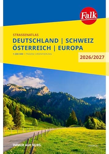 Falk Straßenatlas 2026/2027 Deutschland, Schweiz, Österreich 1:300.000: Autoatlas mit Europa 1:4,5 Mio. (Falk Atlas)