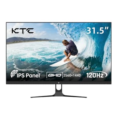 KTC WQHD Monitor 32 Zoll | 2K@120Hz (OC) | Weiß | IPS Panel | ΔE＜2, 99% sRGB, 85% DCI-P3 | VESA | Low Blue Light | HDR10 | HDMI×2, DP×1 | PC Monitor 32 Zoll für Büro, Design, Studium und Freizeit