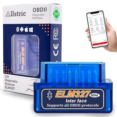 Allstric® OBD2 Diagnosegerät. ELM327 Auto Diagnosegerät mit OBD2 Bluetooth Adapter. OBD-II Diagnosewerkzeuge & Auslesegerät Auto für Fehlercodes & Fahrzeugdiagnose. Kompatibel mit OBD2 Fahrzeugen