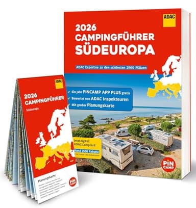 ADAC Campingführer Südeuropa 2026: Mit Gutscheincode: 1 Jahr PINCAMP Camping App kostenlos (Wert: 11,99 €)