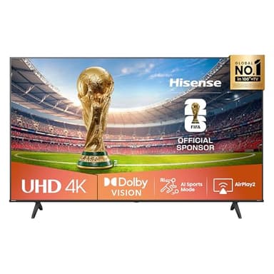 Hisense 43E6NT 108cm (43 Zoll) Fernseher, 4K UHD Smart TV, Precision Colour, HDR, Dolby Vision, 60Hz, Triple Tuner DVB-C/S/S2/T/T2, WiFi, HDMI 2.1, Bluetooth, Alexa Built-in, Schwarz, [2024]