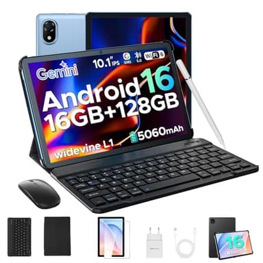 DOOGEE U10 Android 16 AI Tablet 10 Zoll, 16GB +128GB (2TB TF) Tablet mit Tastatur/Stift/Maus/Hülle, 5060mAh, Kinder Tablets PC 1280 * 800 HD+ Widevine L1 Gaming Tablets, 5G WiFi6/ Face ID/3.5mm/Type C