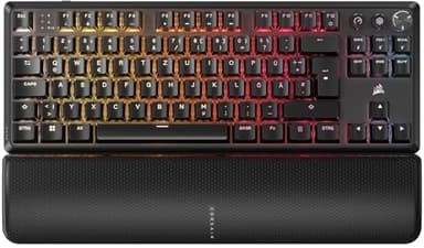Corsair K70 CORE TKL Wireless RGB Mechanische Tenkeyless-Gaming-Tastatur – Vorgeschmierte MLX Red v2 Linear Switches – SOCD – Zweischichtige Schalldämpfung – ABS Keycaps – QWERTZ DE – Schwarz