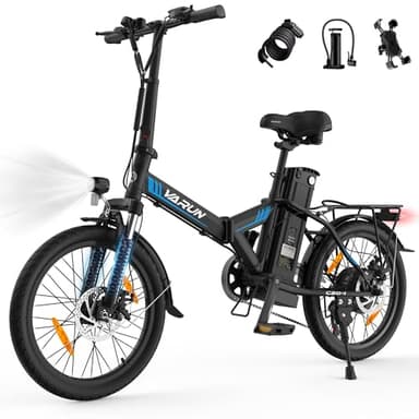 VARUN E-Bike Klapprad 20 Zoll, Elektrofahrrad mit StVZO Zulassung, 250W Motor, 48V 374,4Wh Akku, bis zu 70KM Reichweite, Klappbares City-E-Bike für Damen Herren, 7-Gang, C20-1