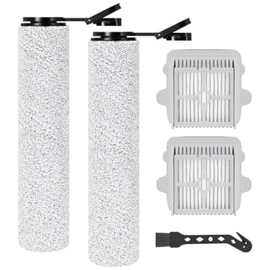 Ersatzbürstenrolle und HEPA-Filter Zubehör für Roborock F25 GT/F25 BX/F25 ACE/F25 RT/F25 LT/F25 ALT/F25/F25 XT/F25 ACE Combo/F25 Combo/F25 Ultra/F25 ACE Pro Nass Trockensauger（5 Zubehörteile）