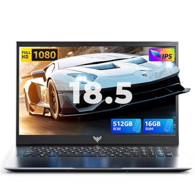 ACEMAGIC Laptop 18,5 Zoll Lapto 2026 1080P FHD, Twin Lake N150 (bis zu 3,6 GHz), 8000mAh, 16 GB DDR4 512 GB, AX18 Laptop 1080P FHD HDMI/WiFi/BT 5.2/ USB 3.2