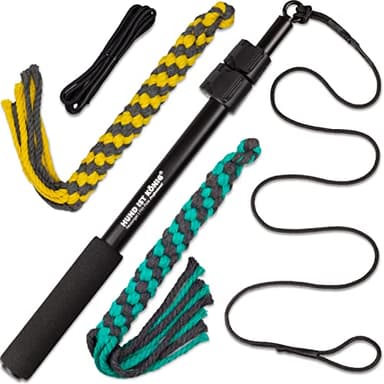 HUND IST KÖNIG Reizangel für Hunde - Profi Hundeangel für ultimativen Spielspaß & körperliche Auslastung - inkl. 2 Tauen + Ersatzseil + eBook - robust & leicht, für große & kleine Fellnasen