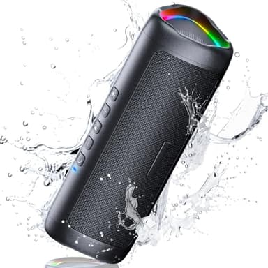 UOHHBOE Bluetooth Lautsprecher 30W Tragbarer Musikbox Bluetooth 5.3 mit TWS Stereo RGB Lichter 24 Stunden Laufzeit 30 Meter Reichweite Freisprechfunktion Geschenke für Männer Frauen