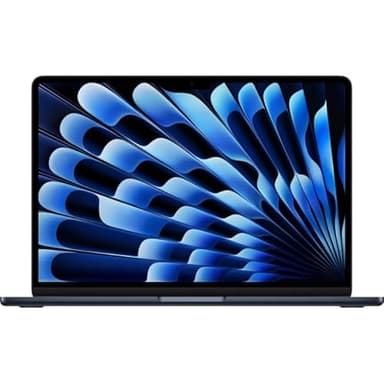 Apple 13" MacBook Air Laptop, M5 Chip mit 10‑Core CPU und 8‑Core GPU: Entwickelt für KI, 13,6" Liquid Retina Display, 16 GB, 512 GB SSD, Touch ID, WLAN 7; Mitternacht, QWERTY Tastatur