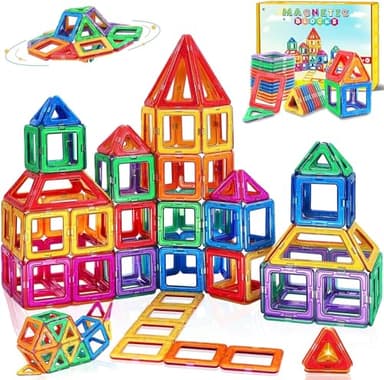 Magnetische Bausteine Spielzeug ab 3 4 5 6 Jahre Magnet Bausteine STEM Lernspielzeug Baby Spielzeug für Kinder Weihnachten Geburtstag Geschenk Montessori Spielzeuge ab 5 6 7 8+ Jahre Mädchen Junge