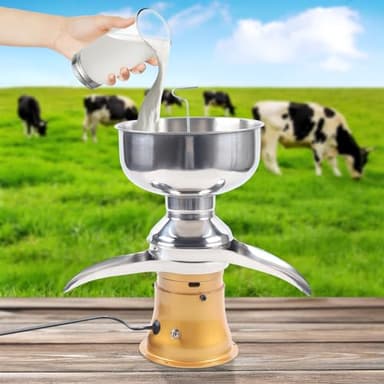 5L Elektrische Milchzentrifuge Separator, 50L/H Milch Zentrifuge Milchseparator Milchcreme Separator, Milch Sahne Zentrifugal Separator Rahmzentrifuge Zentrifuges Trennmaschine mit Milchtank