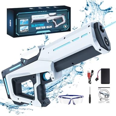 Elektrische Wasserspritzpistole für Kinder & Erwachsene Wasserpistole 60B– Automatisch, Wasserdicht, Batteriebetrieben für Pool, Strand, Outdoor-Partys 8-12 Jahre
