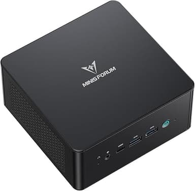 MINIS FORUM Mini PC UM890 Pro, AMD Ryzen 9 8945HS Prozessor, 8C/16T bis zu 5,2 GHz, AMD Radeon 780M, DDR5 32GB, 512GB SSD, HDMI/DP/USB4 × 2/RJ45 2,5G × 2, Oculink, Wi-Fi6E, BT5.2, USB 3.2 × 4