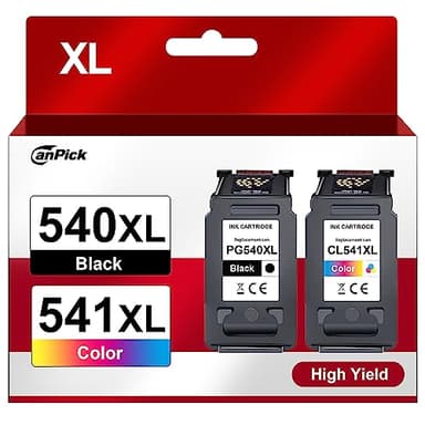 CanPick 540XL 541XL Multipack Ersatz für Canon Druckerpatronen 540 541 XL Schwarz Color PG 540 PG-540 CL 541 für Canon Pixma TS5150 MG3600 MG3650S MG3650 MG4250 MX475 TS5100 MG3150 MG3500 MG4200 MX535
