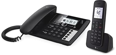 Telekom Sinus PA 207 Plus Tisch- & Handy, schwarz