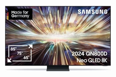 Samsung Neo QLED 8K QN800D Fernseher 75 Zoll, Neo Quantum HDR 8K+, Neural Quantum AI Gen2 Prozessor, AI Upscaling, Smart TV, KI TV, GQ75QN800DTXZG, Deutsches Modell