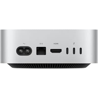 Apple Mac mini Komputer stacjonarny z czipem M4, 10‑rdzeniowym CPU i 10‑rdzeniowym GPU: 16GB zunifikowanej pamięci RAM, 512GB pamięci masowej SSD, Gigabit Ethernet. Działa z iPhonem/iPadem