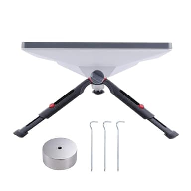 Starlink V4 Bausatz Satellitenhalterung Kit, Starlink Halterung, Aluminium Legierung Einstellbare Höhe und Neigung, Gewindepassung Innen der Rohradapter