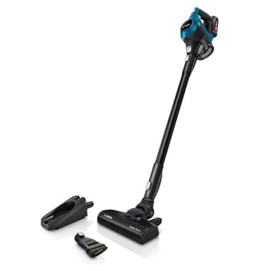 Bosch Akku-Staubsauger Unlimited 6 BKS6111P, kabelloser Handstaubsauger, beutellos, leicht, Hygiene-Filter, 10 Jahre Motorgarantie, hohe Saugleistung, Lange Laufzeit, alle Bodenarten, blau