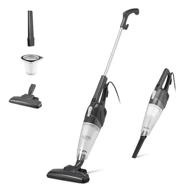 Amazon Basics Stielstaubsauger, 2-in-1-Gerät mit Kabel, ECO-Motor, Austauschbar Filter, geringes Gewicht, Schwarz