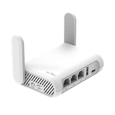 GL.iNet GL-SFT1200 (Opal) Mobile Reise-Router, AC1200 WiFi Router, VPN Mobiler WLAN Router Mobil, Pocket WiFi, 3X Gigacube Port, Travel WLAN Access Point for Glasfaser Modem, Openwrt/Wireguard/Home