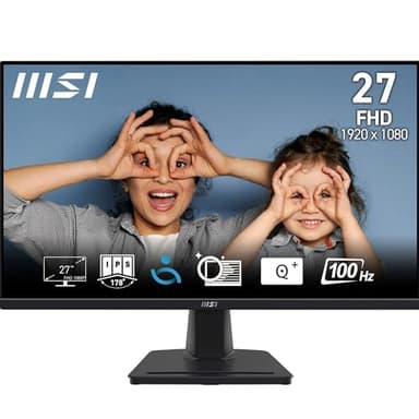 MSI PRO MP275 27 Zoll Full HD Office Monitor - 1920 x 1080 IPS Panel, 100 Hz, Augenfreundlicher Bildschirm, integrierte Lautsprecher, neigungsverstellbar - HDMI 1.4b, D-Sub (VGA)