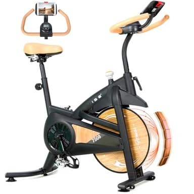ISE Heimtrainer Fahrrad mit Verstellbarem Magnetischem Widerstand, Leises Hometrainer Fahrrad mit LED-Monitor, Tablet-Halter, Indoor Cycling Bike für Kardiotraining zu Hause,Bis 130KG