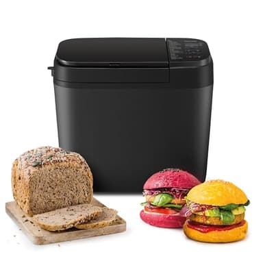 Panasonic SD-R2530K Automatischer Brotbackautomat, glutenfreie Programme & Nussspender, horizontales Design, 30 automatische Programme, zwei Temperatursensoren, 13-Stunden-Timer, Schwarz