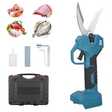 Elektrische Küchenknochenschere, Multifunktions-Küchenschere mit LCD-Display & SK5 Klinge, Fleischschere Geflügelschere für Hühnerknochen, Fleisch, Fisch, Meeresfrüchte, Gemüse - ohne Akku geliefert