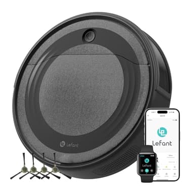 Lefant M310 Staubsauger Roboter, 4500 Pa Saugkraft, 180 Minuten,Vermeiden von Hindernissen,Aufsaugen von Tierhaaren,Automatisches Andocken,Intelligente Navigation,WLAN 2.4G, App und Alexa,Schwarz