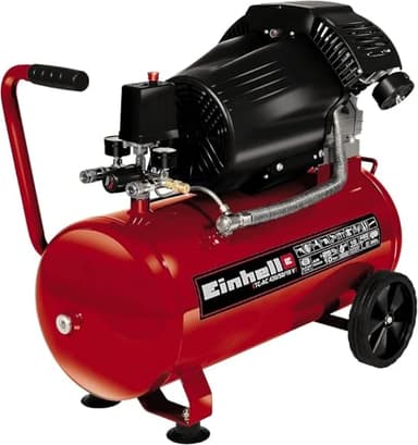 Einhell Kompressor TC-AC 420/50/10 V (2200 W., max. 10 bar, 50 l-Tank, 420 l/min Ansaugleistung, Motordrehzahl 2850 min^-1, Druckminderer, Manometer, Ölschmierung)